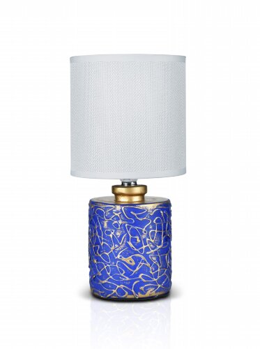 В-HS8513 d.blue+white shade, размер: 130*130*275мм [01104593] В-HS8513 d.blue+white shade, размер: 130*130*275мм (24) светильник настольный