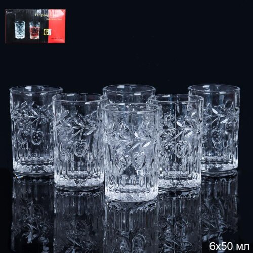 720057 (в уп.32шт.) - Стопка 50мл, набор 6шт. / K1 [01108316] 720057 (в уп.32шт.) - Стопка 50мл, набор 6шт. / K1208 /, материал: стекло.