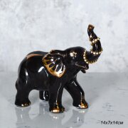 708641 (в уп.36шт.) - Статуэтка Слон черный 14х7х1 [01109019]