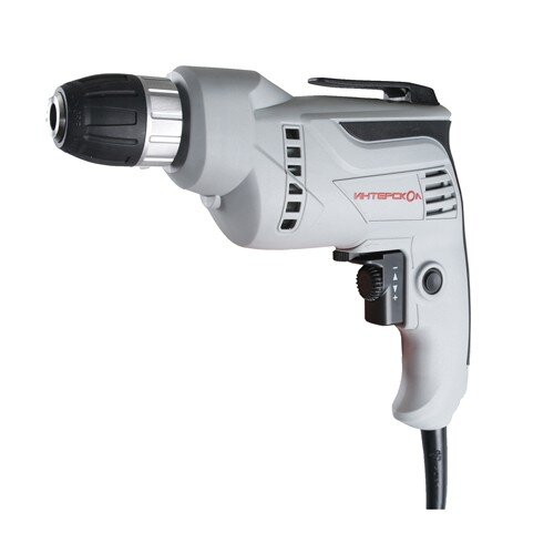 365263-РСВ (в уп.1шт.) - Дрель Д-10/420ЭР "Интерск [01044321] 365263-РСВ (в уп.1шт.) - Дрель Д-10/420ЭР "Интерскол", ном.мощность 420Вт., диаметр зажимаемого сверла 0,8-10 мм, смена направления вращения, регулировка оборотов, быстрозажимной патрон, тип редуктора : 1-о скоростной.