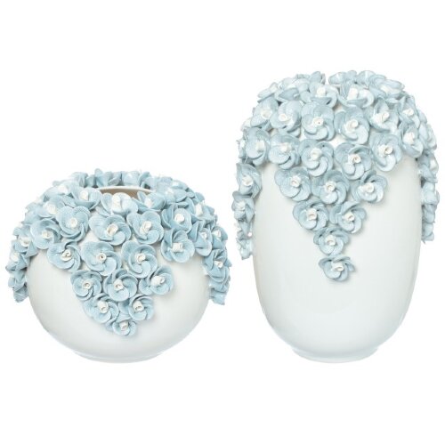 34442 (в кор.2шт.) - Ваза настольная Ирида, цветоч [01095466] 34442 (в кор.2шт.) - Ваза настольная Ирида, цветочки (малая+большая) (без упаковки)