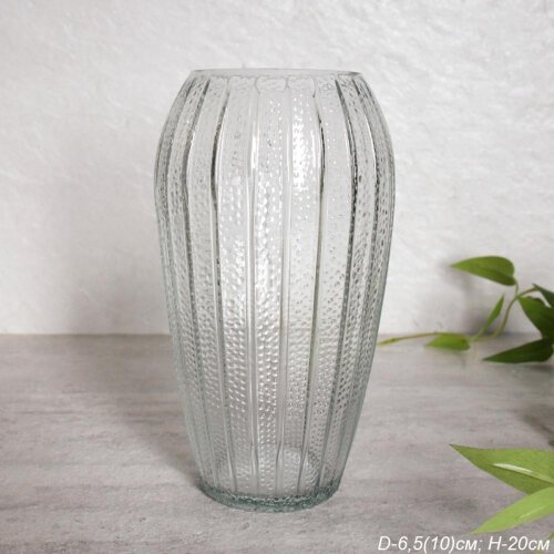 730452 (в уп.30шт.) - Ваза для цветов H=20см, D=10 [01109088] 730452 (в уп.30шт.) - Ваза для цветов H=20см, D=10(6,5см.) / WRD-124 / без индивидуальной упаковки, материал: стекло.