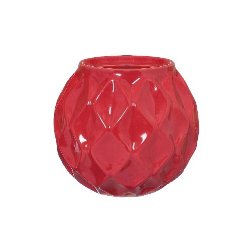 27716  (в кор.40шт.) - Ваза малая Шарик №3, красна [01092486] 27716  (в кор.40шт.) - Ваза малая Шарик №3, красная, высота 120мм, материал: гипс. (Без упаковки)