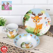 743554 (в уп.6/72шт.) - Набор посуды 3пр. "Оленено [01109044]