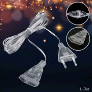 703814 (в уп.10шт.) - Удлинитель для гирлянды 3м. [01107836]