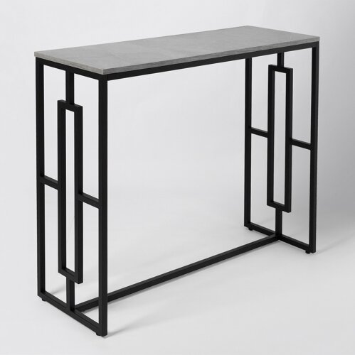 СтК100 Стол консоль, 100х35х82 см, ЛДСП каспий тём [01109389] СтК100 Стол консоль, 100х35х82 см, ЛДСП каспий тёмный, металл чёрный (цвет 03, разобр.вид), Мансарда