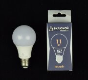 11W E27 A60 3000K 220V пластик LED PREMIUM [01084472]