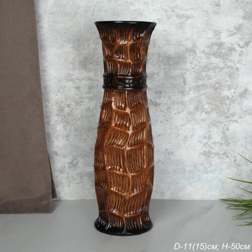 732120 (в уп.8шт.) - Ваза 50см коричневая / YBN-35 [01107364] 732120 (в уп.8шт.) - Ваза 50см коричневая / YBN-35 /, материал: керамика.