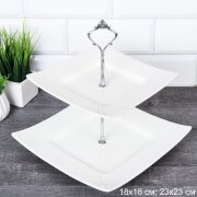 730823 (в уп.4шт.) - Ваза для фруктов 2-х ярусная [01056488]