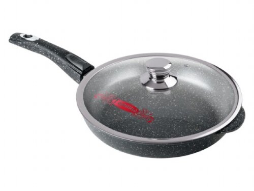 с2813аг (в уп.5шт.) - Сковорода с крышкой 28см. Гр [01105092] с2813аг (в уп.5шт.) - Сковорода с крышкой 28см. Гранит со съёмной ручкой "Горница"