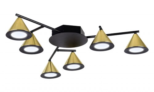 PRD-C 0075B/6 GD+BK D700*H130мм патрон: GX53 лампо [01109477] PRD-C 0075B/6 GD+BK D700*H130мм патрон: GX53 лампочки в комплект не входят (5) светильник потолочный