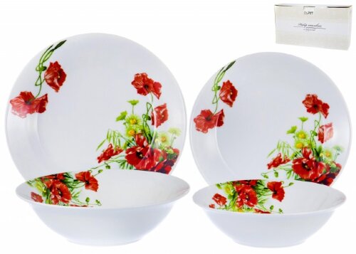 103-02007 (в уп.2наб.) - Набор столовый 19пр., 6 м [01083393] 103-02007 (в уп.2наб.) - Набор столовый 19пр., 6 мелких тарелок 200мм + 6 мелких тарелок 230мм + 6 салатников 750мл + салатник 1100мл, декор - цветочный, подарочная упаковка, материал: фарфор.