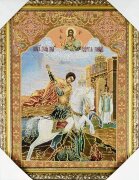 30*40 Икона "Георгий Победоносец 1" гобелен [01108007]