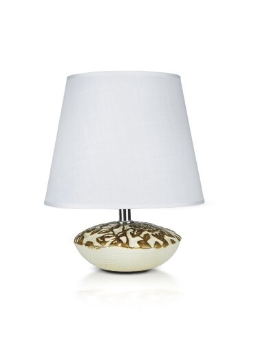 К-AN380E-5.5&quot; Coffe+White shade H21см (24) светиль [01104484] К-AN380E-5.5" Coffe+White shade H21см (24) светильник настольный