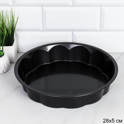 742220 (в уп.100шт.) - Форма для выпечки Круг 28х5 [01111587] 742220 (в уп.100шт.) - Форма для выпечки Круг 28х5 см / RTY-220 /антипригарное покрытие, материал: металл.