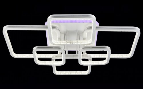 МС-DK6014/6 WH+SILVER STRIP (RGB) Led 118W+6W 3000 [01102467] МС-DK6014/6 WH+SILVER STRIP (RGB) Led 118W+6W 3000K+4000K+6500K диммер (1) светильник потолочный