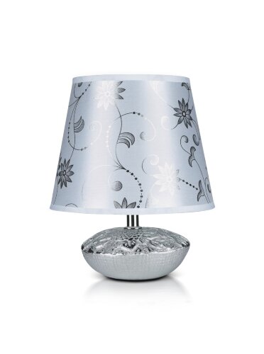 К-AN380L-5.5&quot; Silver+Sliver shade H21см (24) свети [01083106] К-AN380L-5.5" Silver+Sliver shade H21см (24) светильник настольный