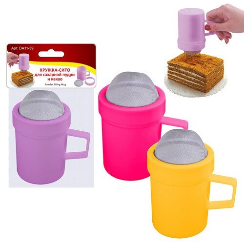 350095-РСВ (в уп.1шт.) - Кружка-сито для сахарной [01101865] 350095-РСВ (в уп.1шт.) - Кружка-сито для сахарной пудры и какао 3цв NEW, 11.39 (МультиДом)