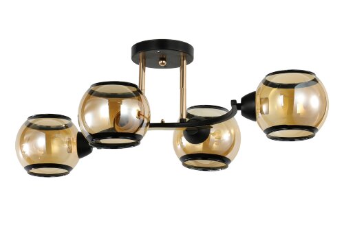 Д9077/4 BK+FG (4) светильник потолочный [01103336] Д9077/4 BK+FG (4) светильник потолочный