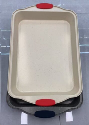 753936 (в уп.30шт.) - Противень 45х29х5,5см. Мрамо [01111817] 753936 (в уп.30шт.) - Противень 45х29х5,5см. Мрамор с силиконовыми ручками / RSD-936 /, материал: металл, силикон.