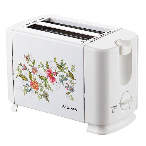 500244-РСВ (в уп.1шт.) - Тостер Аксинья КС-202 Про [01108987] 500244-РСВ (в уп.1шт.) - Тостер Аксинья КС-202 Прованс 700 Вт, 6- позиционный таймер, металлический корпус