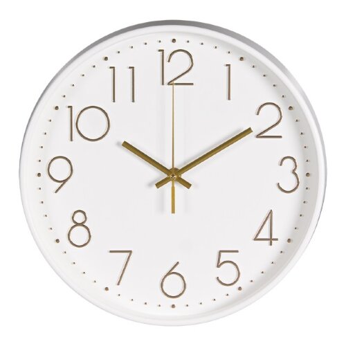 3017-001 (10) Часы настенные круг d=30см, корпус б [01108895] 3017-001 (10) Часы настенные круг d=30см, корпус белый+золото, "Классика", "Рубин"