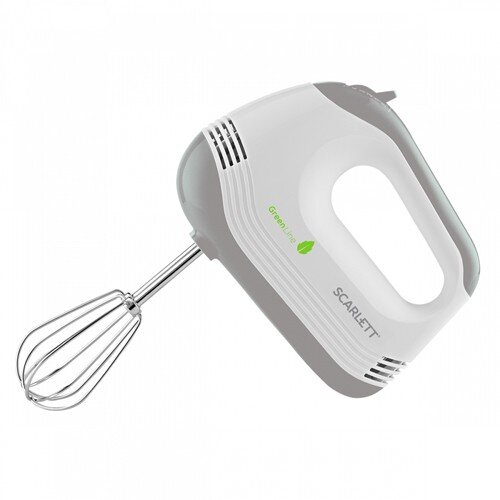 413957-РСВ (в уп.8шт.) - Миксер Scarlett SC-HM40S1 [01111235] 413957-РСВ (в уп.8шт.) - Миксер Scarlett SC-HM40S17 Green Line, мощность 300Вт, 5 скоростей, материал: пластик, металл.