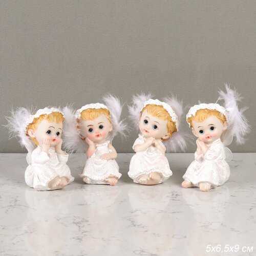 696065 (в уп.144шт.) - Фигурка Ангел 9см. / YH-3 / [01110739] 696065 (в уп.144шт.) - Фигурка Ангел 9см. / YH-3 /, крылья перо, материал: полистоун.