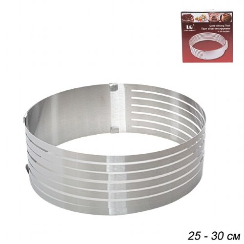 650971 (в уп.24шт.) - Форма для резки коржей 25-30 [01094189] 650971 (в уп.24шт.) - Форма для резки коржей 25-30см. /L-13/ регулируемая