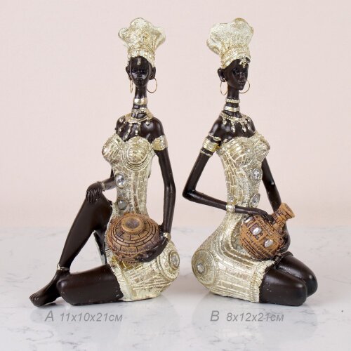 699706 (в уп.24шт.) - Статуэтка Африканка 8х12х21с [01110347] 699706 (в уп.24шт.) - Статуэтка Африканка 8х12х21см. / 24360E /, материал: полимер.