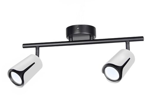 PRD-C 0994/2 BK+WH L400*W100*H220мм патрон: GU10 л [01109791] PRD-C 0994/2 BK+WH L400*W100*H220мм патрон: GU10 лампочки в комплект не входят (20) светильник потолочный