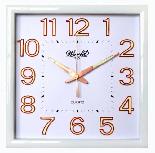 2843C W (в кор.20шт.) - Часы настенные WORLD, меха [01105123] 2843C W (в кор.20шт.) - Часы настенные WORLD, механизм: кварцевый плавного хода секундной стрелки от бат АА., цифры и стрелки со светонакапливающим материалом, размер 300*300*35мм, материал: пластик, стекло.