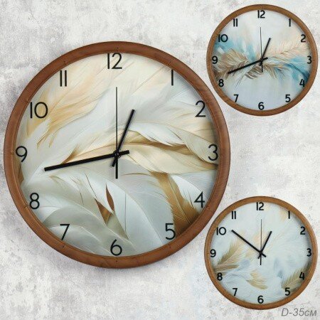 736708 (в уп.20шт.) - Часы настенные, круглые D=35 [01107989] 736708 (в уп.20шт.) - Часы настенные, круглые D=35см. / 5701 /, материал: пластик, стекло.