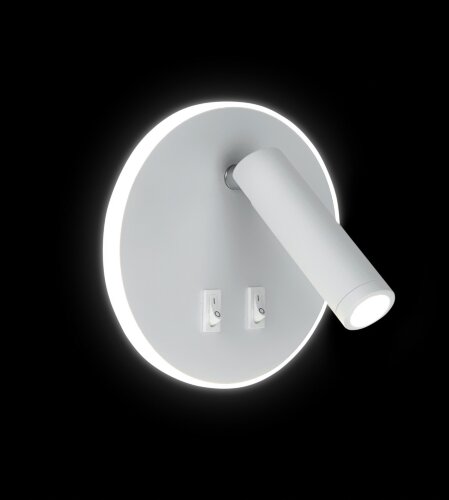 KL-RDL004R WH Led 8+1W 4000K Размер: D15*H8,5см (4 [01109449] KL-RDL004R WH Led 8+1W 4000K Размер: D15*H8,5см (40) светильник настенный