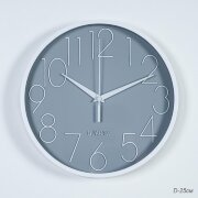 719887 (в уп.40шт.) - Часы настенные D=25см, серые [01110503]
