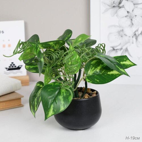 736296 (в уп.72шт.) - Цветочная композиция Зелень [01110769] 736296 (в уп.72шт.) - Цветочная композиция Зелень H=19см. / ZH-015 /, материал: пластик.