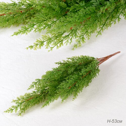 709107 (в уп.500шт.) - Зелень искусственная H=53см [01108166] 709107 (в уп.500шт.) - Зелень искусственная H=53см. Ваниль / 715-804 /, материал: пластик.