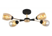 МС-XA1359/4 BK+FGD (6) светильник потолочный [01102804]