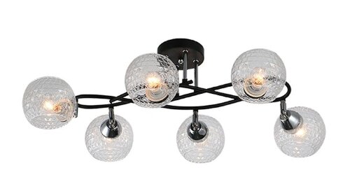 ФП-GH70085B/6 BK+CR (1) светильник потолочный [01096377] ФП-GH70085B/6 BK+CR (1) светильник потолочный