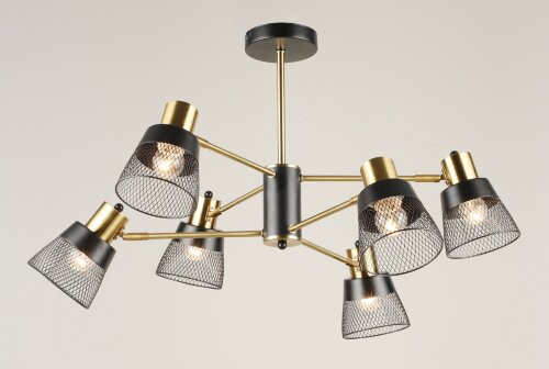 ВР-N6824/6 COP+BK D800*H435мм (4) светильник потол [01110201] ВР-N6824/6 COP+BK D800*H435мм (4) светильник потолочный