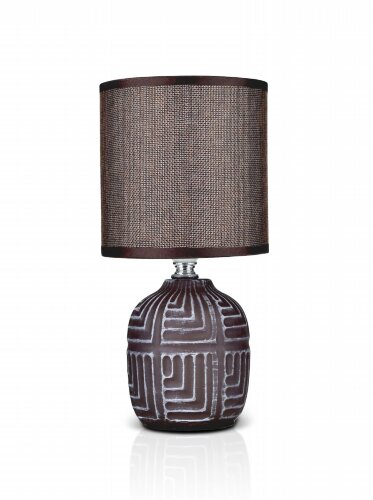 В-HS8368 d.brown+d.brown shade, размер: 130*130*26 [01104573] В-HS8368 d.brown+d.brown shade, размер: 130*130*265мм (24) светильник настольный