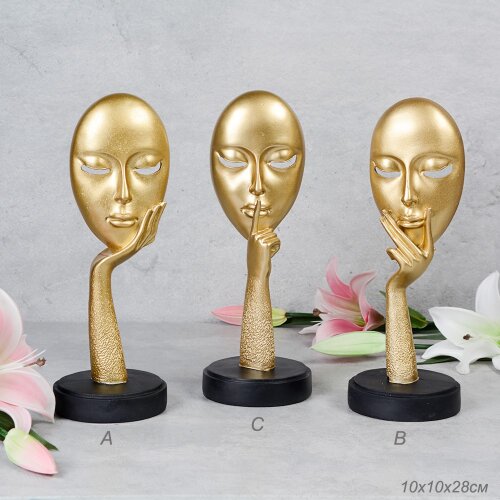 715900 (в уп.24шт.) - Статуэтка Маска 28см. / FM95 [01104770] 715900 (в уп.24шт.) - Статуэтка Маска 28см. / FM950A /, материал: полимер.