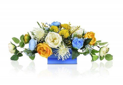 Букет в горшке №7, размер: высота 20 см., ширина 5 [01089028] Букет в горшке №7, размер: высота 20 см., ширина 50 см., материал: пластик РУЧНАЯ РАБОТА