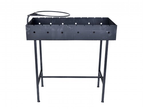 2К-Х123 (в уп.1шт.) - Мангал 3мм, с поворотным кол [01049233] 2К-Х123 (в уп.1шт.) - Мангал 3мм, с поворотным кольцом для казана, размер: 360х900х800 (140) мм.