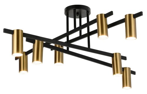 MDG40687/8 BK+BRASS, L1000*W800*H500мм, GU10*8, (1 [01109207] MDG40687/8 BK+BRASS, L1000*W800*H500мм, GU10*8, (1) светильник потолочный