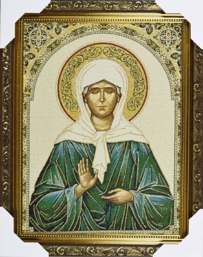 30*40 Икона "Матрона Московская 1" гобелен [01094489] 30*40 Икона "Матрона Московская 1" гобелен