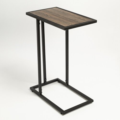 СтЖ107 Стол журнальный приставной, 50х31х70 см, ЛД [01109387] СтЖ107 Стол журнальный приставной, 50х31х70 см, ЛДСП, хронос, металл чёрн(цвет 02, разобр.вид), Мансарда