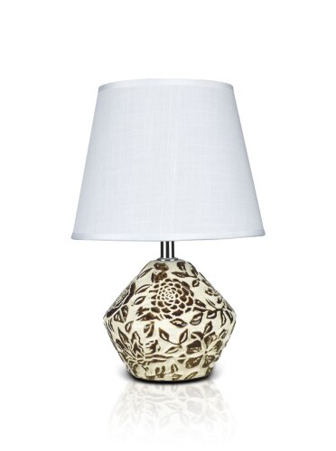 К-AN209С-5.5&quot; Coffe+White shade H31см (24) светиль [01104493] К-AN209С-5.5" Coffe+White shade H31см (24) светильник настольный