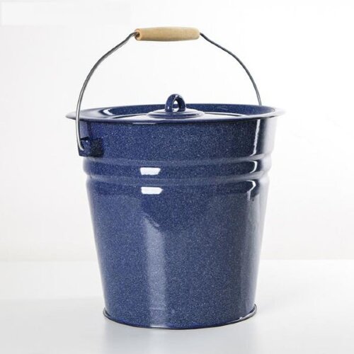 97979 (в уп.4шт.) - Ведро эмалированное с крышкой [01106264] 97979 (в уп.4шт.) - Ведро эмалированное с крышкой 12л, 2с28 син.с зерн.