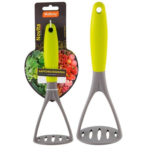 477320-РСВ (в уп.1шт.) - Картофелемялка-толкушка M [01111526] 477320-РСВ (в уп.1шт.) - Картофелемялка-толкушка Mallony Novita из нейлона с цветной ручкой из TPR арт.005423